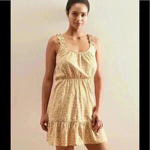 Banana Republic Petite Ruffle Fit n Flare Dress